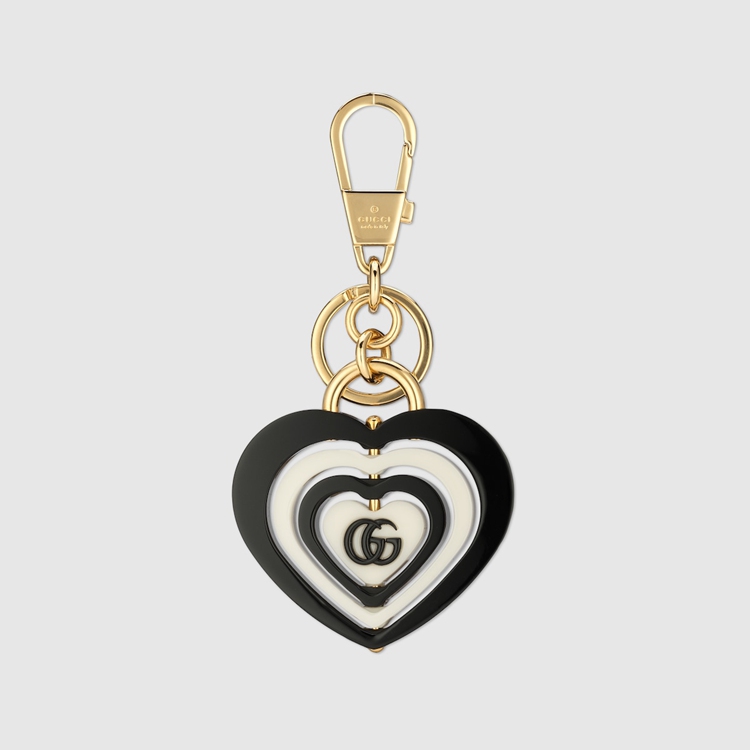 752695.JCFUX.8049.001.100.0000.Light Double G heart shaped keychain